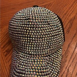 Ladies rhinestone baseball cap